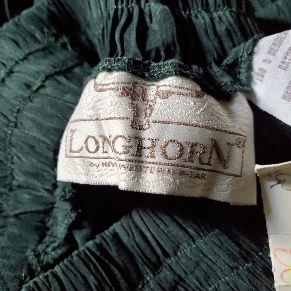 Vintage Niver Emerald Green Tiered A-line Western Skirt - Picture 6 of 9